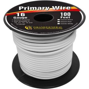 Grand General 55230 Black 16-Gauge Primary Wire, 25 Ft
