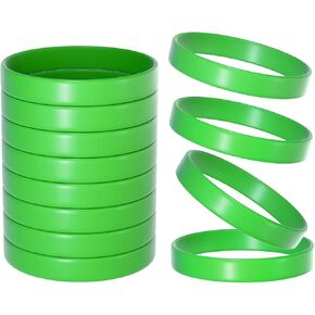 Morcheiong 12 Pieces Silicone Bracelets- Black Color Blank Rubber Wristbands for Adults Teen Party Favors in Kuwait