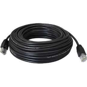 كابل CAT5e بطول 100 قدم (30 مترًا)، كابل إيثرنت خارجي خارجي، 100% نحاس صلب، كابل شبكة، LAN، جهاز توجيه، WiFi 6، CCTV، 1000 ميجابايت (جيجابت)، مقابس RJ45 in Kuwait