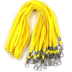 Lanyard 50PCS Lanyards with Swivel Hook clips for ID Name Badge Holder (Black) in Kuwait
