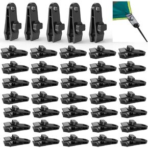 Tarp Clips Heavy Duty Lock Grip, 40 PCS Tarp Clips Awning Clamp Thumb Screw Fixed Clip for Tarp,Tents,Tarpaulin,Canvas,Pool Cover,RV Awning Cover, Banners,etc.