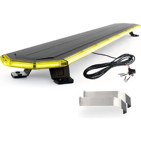 AgriEyes 48" High Bright Tow Truck Light Bar, Extremely Slim Strobe Light Bar, Rooftop Mount LED Amber Emergency Warning Lights for Trucks, Vehicle, Snowplow, Crane, Security, Construction
