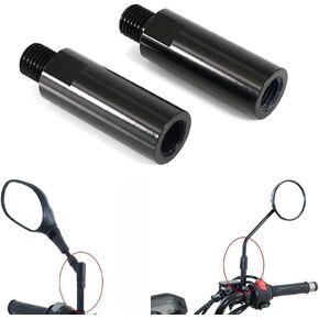 Xitomer Aftermarket Mirror Risers, 4 pcs M10 x 1.25 Motorcycle Rear View Mirror Extenders 40mm, Fit for MT-09, CB1000R/ Grom MSX125 and so on, Aluminum CNC