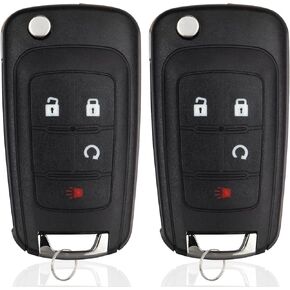 Car Key Fob Replacement Ignition Vehicles Compatible with 2010-2016 Chevy Equinox Sonic/ 2015-2016 Chevrolet lmpala/ 2010-2016 GMC Terrain (OHT01060512) Keyless Entry Remote Control, 2-Pack