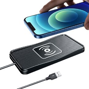 Wireless Phone Charger Qi Car Charging Pad Fast 15W 10W 7.5W Quick Charge Adapter Mat for iPhone 14 13 Mini Pro Max 12 11 Plus 8 X XR Xs Airpods Android Samsung Note Galaxy Buds S9 S10 S20 S21 S22 S23