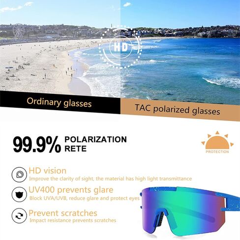 Polarized Sunglasses for Women and Man，UV400 Anti-UV Protection Sports Sunglasses for Outdoor Sports in Saudi Arabia
