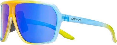 KAPVOE Polarized Sports Sunglasses for Men Women UV 400 Protection Glasses for Cycling Baseball Mountain Bike in Kuwait