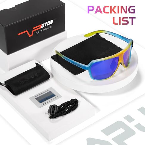 KAPVOE Polarized Sports Sunglasses for Men Women UV 400 Protection Glasses for Cycling Baseball Mountain Bike in Kuwait