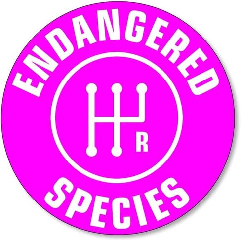 Black Round Stick Shift - Endangered Species Sticker (Decals Manual Transmission Driver Vinyl Shifting Gears Cars, Trucks (3 inch) in Saudi Arabia