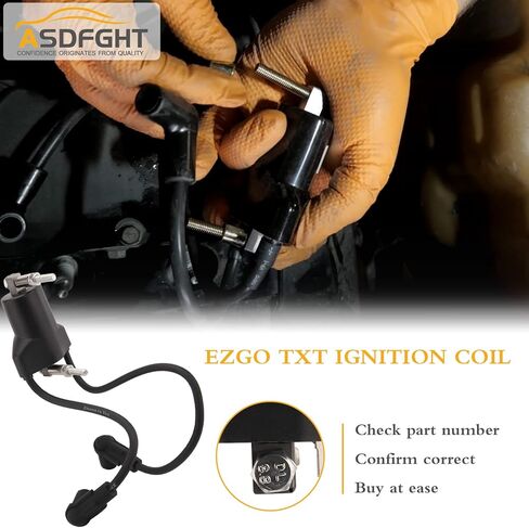 ملف الإشعال 26652-G01 - يناسب 1991-2003 EZGO 26652G01 عربة الجولف Marathon Medalist TXT ملف الإشعال المزدوج 4 دورة 4 السكتة الدماغية Ignitor استبدال 26652-G01 EPIGC103 in Kuwait