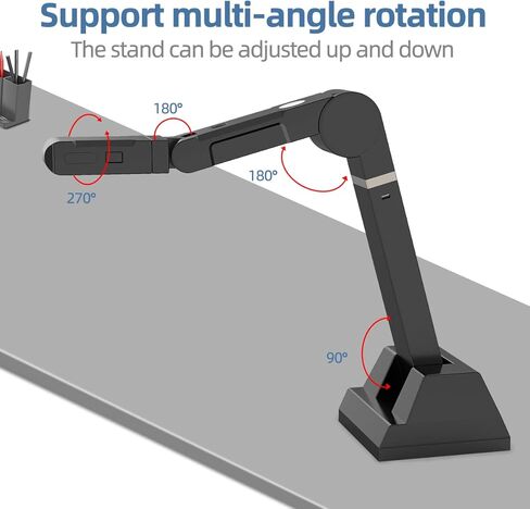 Y213af ماسح ضوئي للمستندات V4K فائق الوضوح 21 ميجابكسل USB Visualiser كاميرا مستندات بحجم A3 - جهاز Chromebook متوافق مع العروض التوضيحية المباشرة ومؤتمرات الويب والتعلم عن بعد والتدريس عن بعد in Kuwait