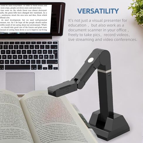 Y213af ماسح ضوئي للمستندات V4K فائق الوضوح 21 ميجابكسل USB Visualiser كاميرا مستندات بحجم A3 - جهاز Chromebook متوافق مع العروض التوضيحية المباشرة ومؤتمرات الويب والتعلم عن بعد والتدريس عن بعد in Kuwait