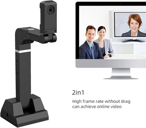 Y213af ماسح ضوئي للمستندات V4K فائق الوضوح 21 ميجابكسل USB Visualiser كاميرا مستندات بحجم A3 - جهاز Chromebook متوافق مع العروض التوضيحية المباشرة ومؤتمرات الويب والتعلم عن بعد والتدريس عن بعد in Kuwait