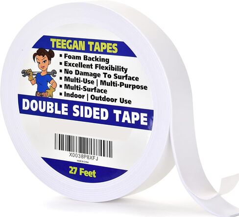 Gaffer Power Foam Tape Craft Double Sided | Heavy Duty Double Sided Mounting Tape | Double Sided Fabric Tape for Clothing | Outdoor Double Sided Mounting Tape|1-inch x 27 Feet, 1/16 Thick in Kuwait