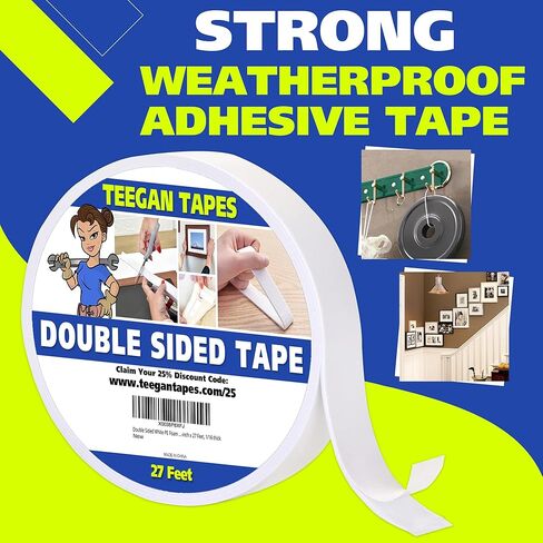 Gaffer Power Foam Tape Craft Double Sided | Heavy Duty Double Sided Mounting Tape | Double Sided Fabric Tape for Clothing | Outdoor Double Sided Mounting Tape|1-inch x 27 Feet, 1/16 Thick in Kuwait