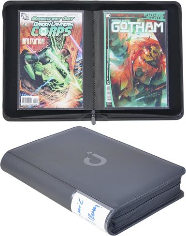 D DACCKIT Comic Book Binder, Comic Book Storage Album with Sleeves fit for Current, Silver Age, Regular Comics - Orange in Saudi Arabia