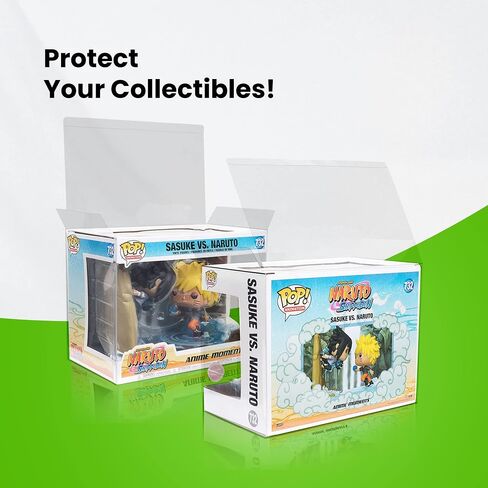 واقي EcoTEK Protectors Anime Moments Funko Pop مع شريط قفل - شفاف كريستالي، شديد التحمل، صندوق تخزين خالٍ من الأحماض وحقيبة عرض مع فيلم، سمك 0.45 مم (قطعتان) in Kuwait