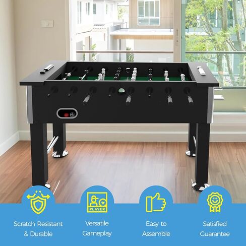 طاولة كرة قدم جودورا مقاس 55 بوصة، طاولة كرة قدم بحجم المنافسة للبالغين مع 9 كرات، حاملي أكواب، مجموعتين من اللاعبين، طاولة كرة قدم قابلة للتعديل في الهواء الطلق لغرفة الألعاب، المنزل in Kuwait