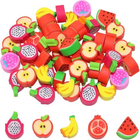 Mini Erasers Pencil Erasers for Students Classroom School Learning Homework Reward Prize Gift Party Favor, 50PCS (Cake) in Saudi Arabia