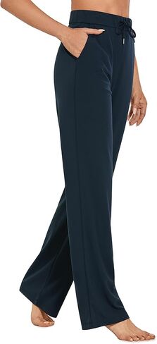 CRZ YOGA Women's Casual Wide Leg Sweatpants: 31'' - Athletic Comfy High Waisted Stretchy Flowy Work Yoga Pants with Pockets in Saudi Arabia