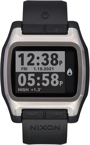 NIXON High Tide A1308 - ساعة رقمية للرجال والنساء - مقاومة للماء لركوب الأمواج والغوص وصيد الأسماك - ساعات رياضية مائية للرجال - وجه قابل للتخصيص 44 مم، سوار PU 23 مم in Saudi Arabia