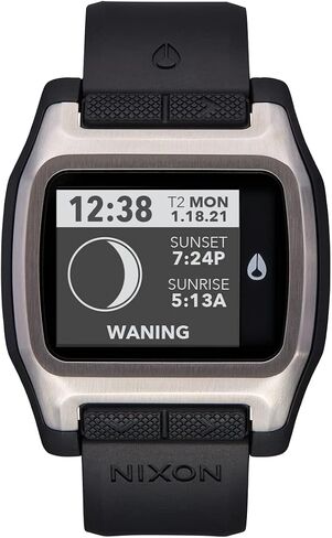 NIXON High Tide A1308 - ساعة رقمية للرجال والنساء - مقاومة للماء لركوب الأمواج والغوص وصيد الأسماك - ساعات رياضية مائية للرجال - وجه قابل للتخصيص 44 مم، سوار PU 23 مم in Saudi Arabia