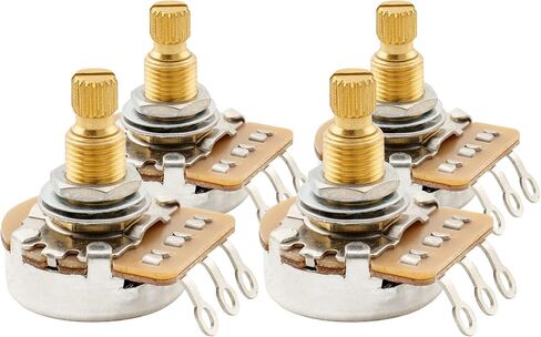 Musiclily Pro HD A500K+B500K نحاس كامل متري خشن 18 خطًا مقسمًا لأواني الصوت الخطية المستدقة لباس الجيتار الكهربائي على طراز Epiphone (مجموعة من 2A2B) in Saudi Arabia