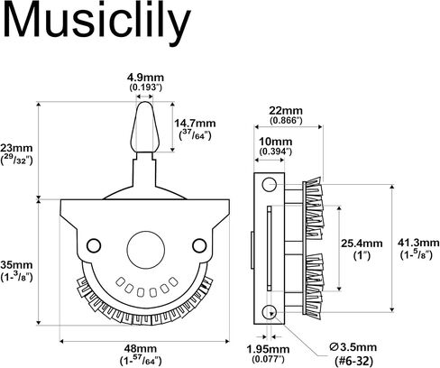 Musiclily Pro 4-Pole 5-Way بيك اب محدد شفرة التبديل رافعة التبديل ل Strat Tele نمط الغيتار الكهربائي in Saudi Arabia