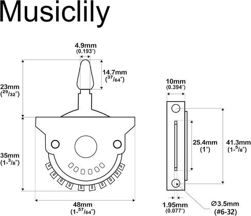 Musiclily Pro 4-Pole 5-Way بيك اب محدد شفرة التبديل رافعة التبديل ل Strat Tele نمط الغيتار الكهربائي in Saudi Arabia