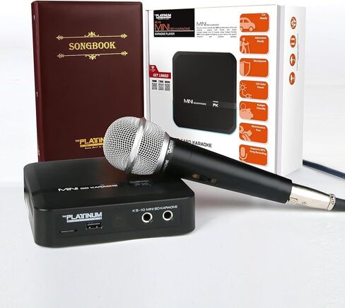 The Platinum Karaoke Machine KS10 32G Mini SD Card for Kids and Adults with Microphone and Songbook, 21,000+ English and OPM Songs, Karaoke Portable System for TV, Home Theater System, Party in Kuwait
