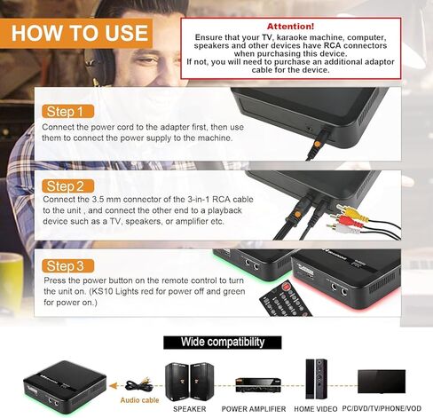 The Platinum Karaoke Machine KS10 32G Mini SD Card for Kids and Adults with Microphone and Songbook, 21,000+ English and OPM Songs, Karaoke Portable System for TV, Home Theater System, Party in Kuwait