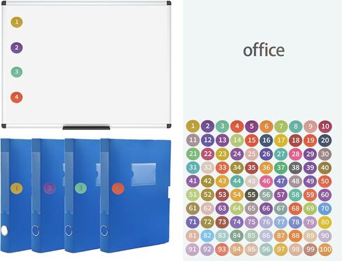 1 Inch Colorful Number Labels,Waterproof & Self-Adhesive Number Stickers forHome,Office,Kitchen,Organizing,10pcs 1-100 (White) in Kuwait