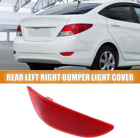 X AUTOHAUX Rear Left Bumper Reflector Light Cover for Hyundai Accent 2012-2017 92405-1R000 Red in Saudi Arabia