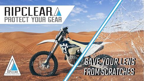 بديل تمزيق واقي عدسة RIPCLEAR Smith Squad MTB/Moto (حجم عالمي يناسب جميع نظارات Oakley) يقلل من نفايات الدراجات الترابية من الدرجة العسكرية/ATV/Moto Goggles واقيات عدسات شفافة كريستالية، عبوة من قطعتين in Kuwait