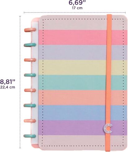 Premium Discbound Notebooks - Plan, Organize, Customize, and Conquer- Discbound Planner with 4 Tab Dividers For Work, School, Journal, or Daily Use – Bonus 1 Sticker Sheet (5.51 x 7.78", 80 Pages) in Saudi Arabia