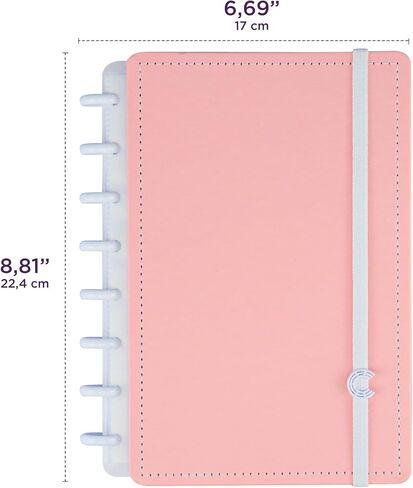 Premium Discbound Notebooks - Plan, Organize, Customize, and Conquer- Discbound Planner with 4 Tab Dividers For Work, School, Journal, or Daily Use – Bonus 1 Sticker Sheet (5.51 x 7.78", 80 Pages) in Saudi Arabia