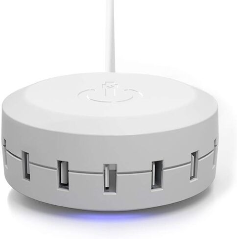 محطة شحن سطح المكتب ChargeHub X7 Signature، 7 منافذ USB - تقنية SmartSpeed ​​لهواتف iPhone X/8/7/6 Plus، iPad، Galaxy S9/S8/S7، Nexus، LG وغيرها من الأجهزة (أبيض) in Kuwait