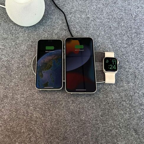 5 Coil 3 in1 Wireless Charge Three Devices,Wireless Charging pad,for iPhone14/13/12/Airpods & Apple Watch UItra, for All Enabled Phones(Including 36W Adapter) in Saudi Arabia