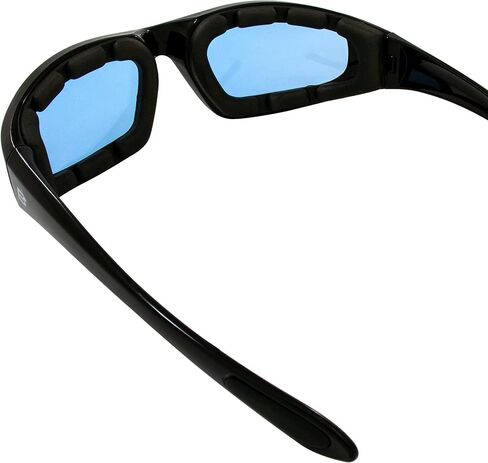 Birdz 4 Pairs Padded Motorcycle Sunglasses Riding Glasses Anti Fog Lenses Smoke Clear Yellow Light Blue in Saudi Arabia
