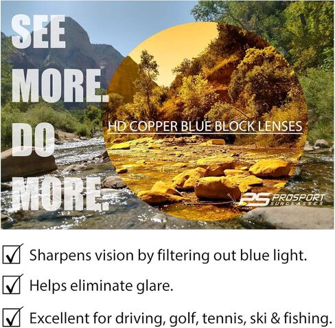 proSPORT BIFOCAL Sunglass Readers Men Women Blue Light Blocking HD Amber Lens Semi-Rimless Wrap-Around Golf Driving in Saudi Arabia