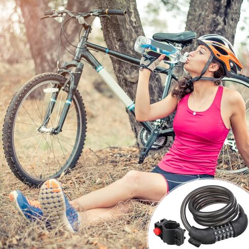 Sadnyy 4 Pieces Bike Lock, Combination Lock, Anti Theft, Resettable, Black, Purple, Yellow, White in Saudi Arabia