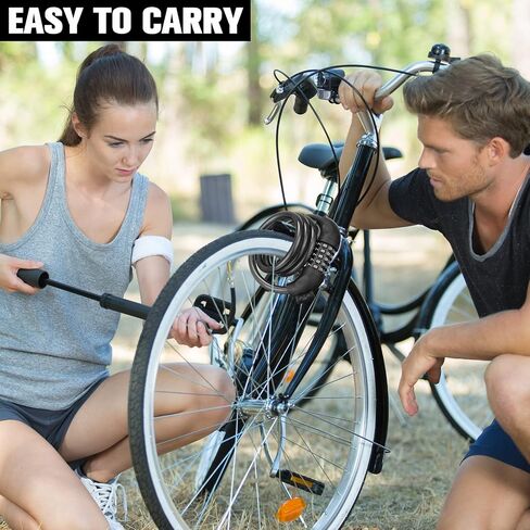 Sadnyy 4 Pieces Bike Lock, Combination Lock, Anti Theft, Resettable, Black, Purple, Yellow, White in Saudi Arabia