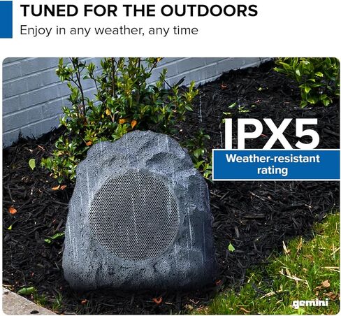 Gemini Sound GHRK-400-PR Wireless Outdoor Rock Speakers - Bluetooth 5.0, Waterproof IPX5, TWS Stereo Pairing, Portable for Garden & Patio, 10Hr Battery in Kuwait