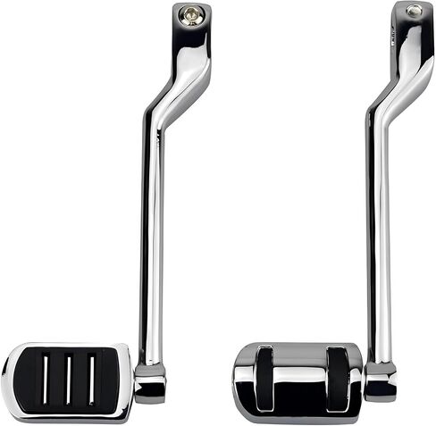 Heel Toe Shift Pegs/Front and Rear Levers/Shifter Pegs Fits for Harley Davidson Touring Softail Road King Road Glide Street Glide Electra Glide Trike Models (Chrome) in Kuwait