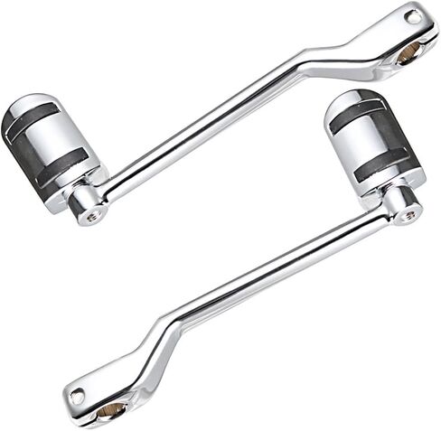 Heel Toe Shift Pegs/Front and Rear Levers/Shifter Pegs Fits for Harley Davidson Touring Softail Road King Road Glide Street Glide Electra Glide Trike Models (Chrome) in Kuwait