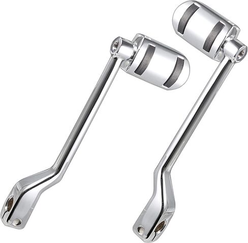 Heel Toe Shift Pegs/Front and Rear Levers/Shifter Pegs Fits for Harley Davidson Touring Softail Road King Road Glide Street Glide Electra Glide Trike Models (Chrome) in Kuwait