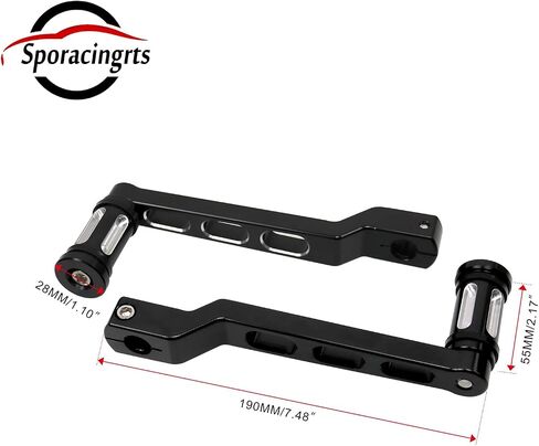 Sporacingrts Harley Davidson FL Softail Touring Trike Road Glide Shifter Pegs （Black） Motorcycle Heel Toe Gear Shift Levers in Saudi Arabia