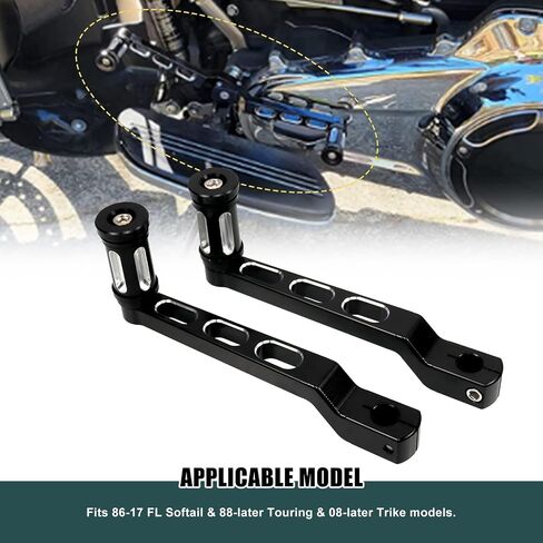 Sporacingrts Harley Davidson FL Softail Touring Trike Road Glide Shifter Pegs （Black） Motorcycle Heel Toe Gear Shift Levers in Saudi Arabia