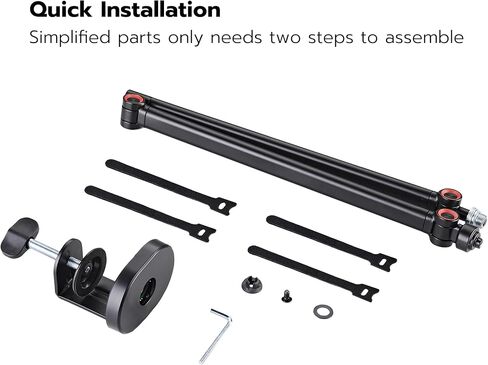 ذراع ميكروفون مع إضاءة RGB، حامل ذراع ميكروفون من الألومنيوم، حامل ذراع ميكروفون قابل للتعديل لـ Blue Yeti HyperX QuadCast SoloCast Shure SM7B MV7 Fifine K669B AM8 وغيرها من الميكروفونات in Kuwait