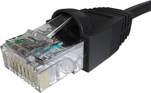66 ft (20m) CAT5e Cable, Outdoor External Ethernet Cable, 100% Solid Copper, Network Cable, LAN, Router, WiFi 6, CCTV, 1000mb (Gigabit), RJ45 Plugs in Saudi Arabia